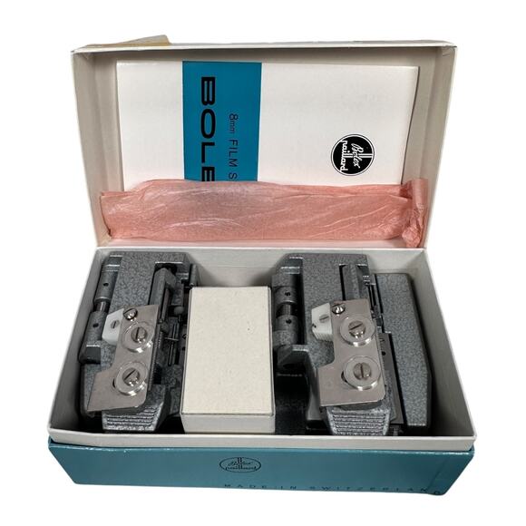 Vintage Bolex Paillard 8mm Film Splicer N8/S8 Original Box & Manual Swiss Made - Picture 2 of 9